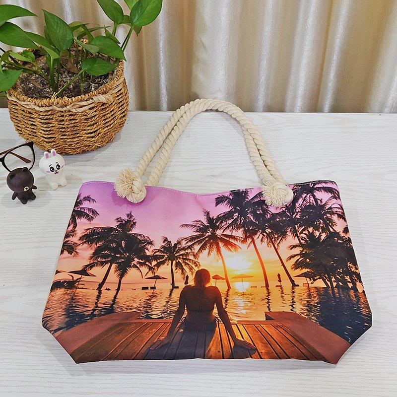 High King eco friendly tote bag sublimation beach bag canvas shopping bag