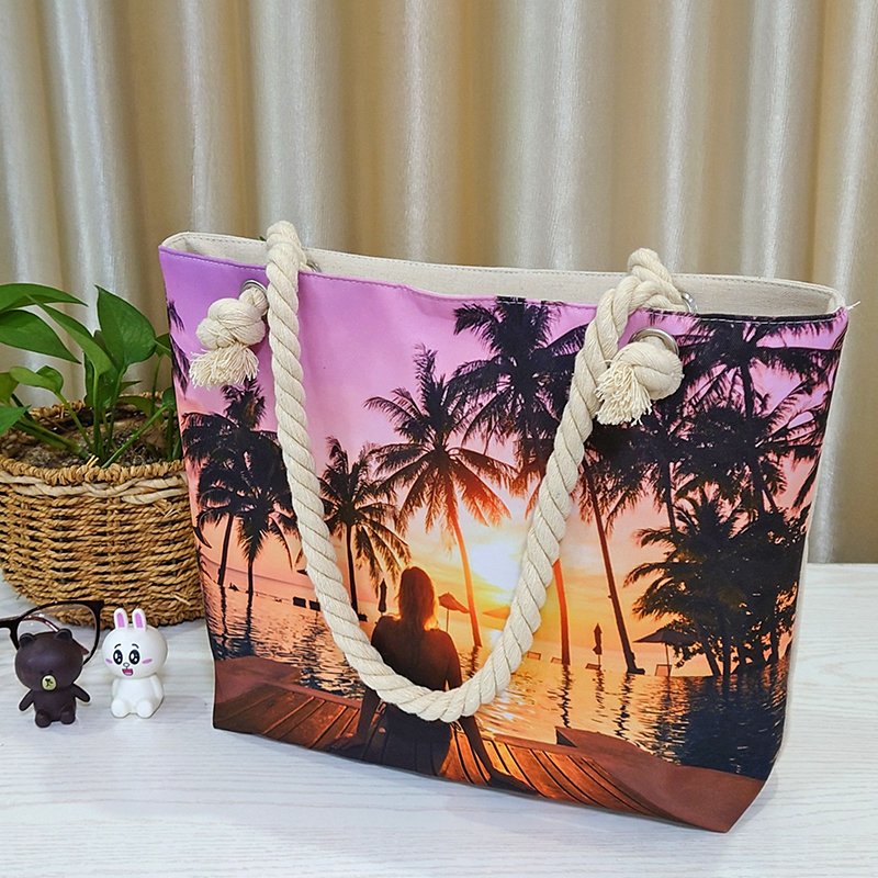 High King eco friendly tote bag sublimation beach bag canvas shopping bag