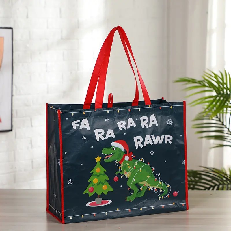 Wholesale Custom Printed Eco Friendly Reusable Grocery PP Non Woven Fabric Tote Shopping Bags