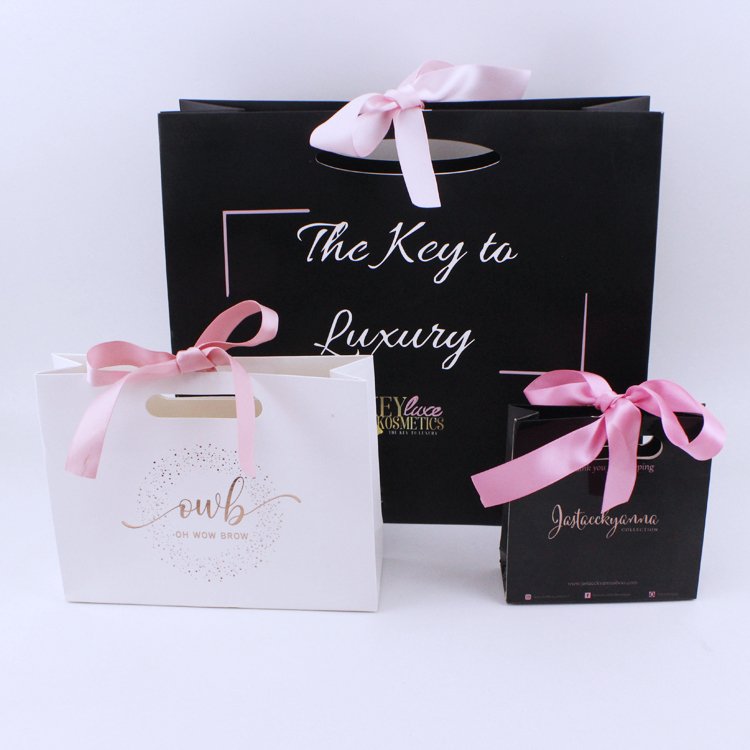 Chinese New Year Gift Bag Custom Size Rose Gold Shopping With Handle Best Welcome Paper Bags For Cosmetic