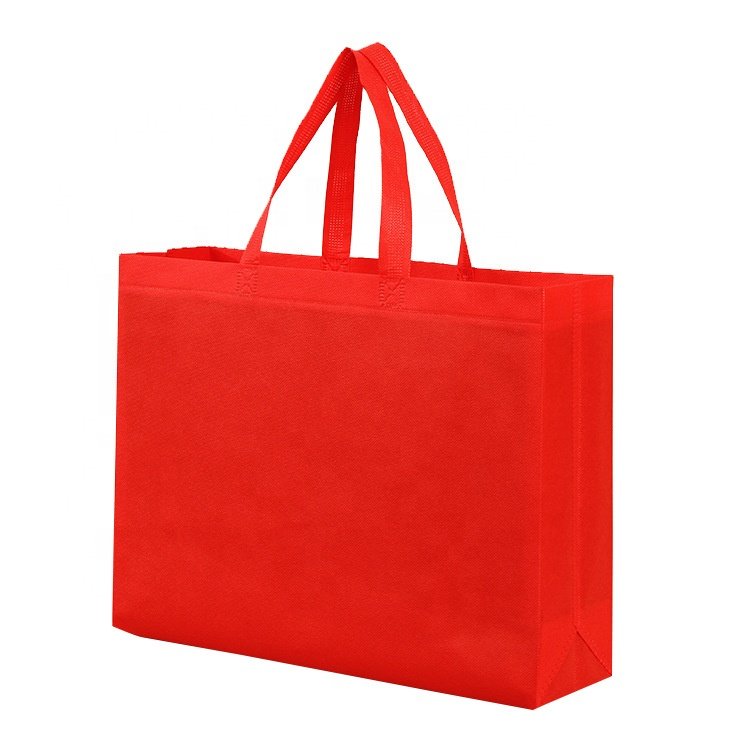 Wholesale custom promotional eco friendly laminated non woven grocery bag reusable pp non woven shopping bag