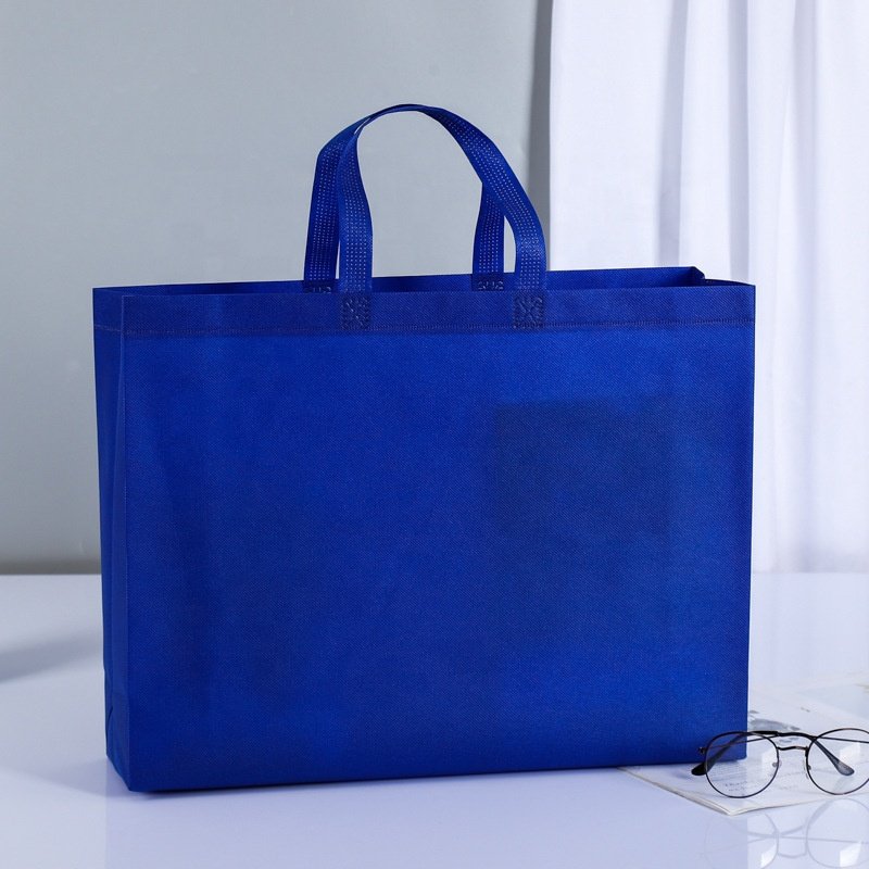 Wholesale custom promotional eco friendly laminated non woven grocery bag reusable pp non woven shopping bag