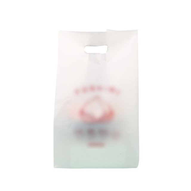 PE bags Customized die cut plastic pe thickness with logo print white carrier gift retail plastic shopping bags