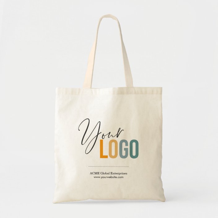 Custom logo cotton canvas reusable shopping gift bag