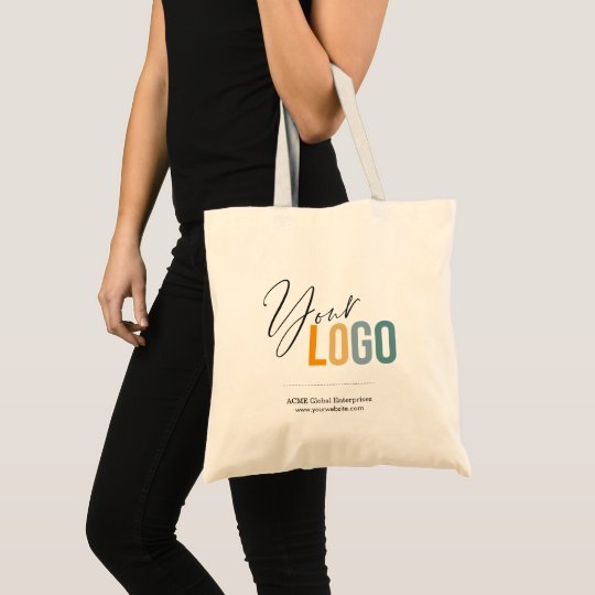 Custom logo cotton canvas reusable shopping gift bag