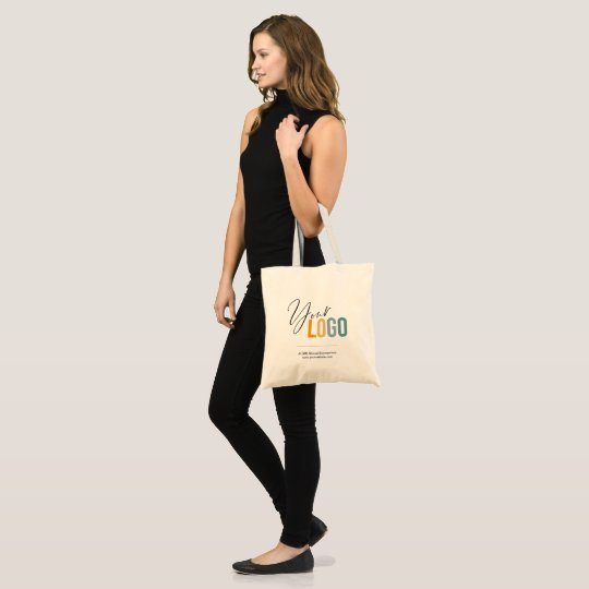 Custom logo cotton canvas reusable shopping gift bag