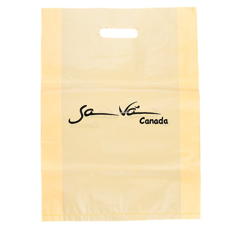 Biodegradable material Die-Cut plastic shopping bags with customized logo picture