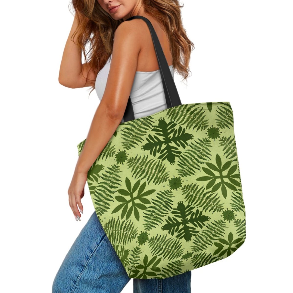Trending Products Custom Hawaiian Fabrics Pattern Specialty Shopping Bags Print On Demand Waterproof And Portable Tote Bag