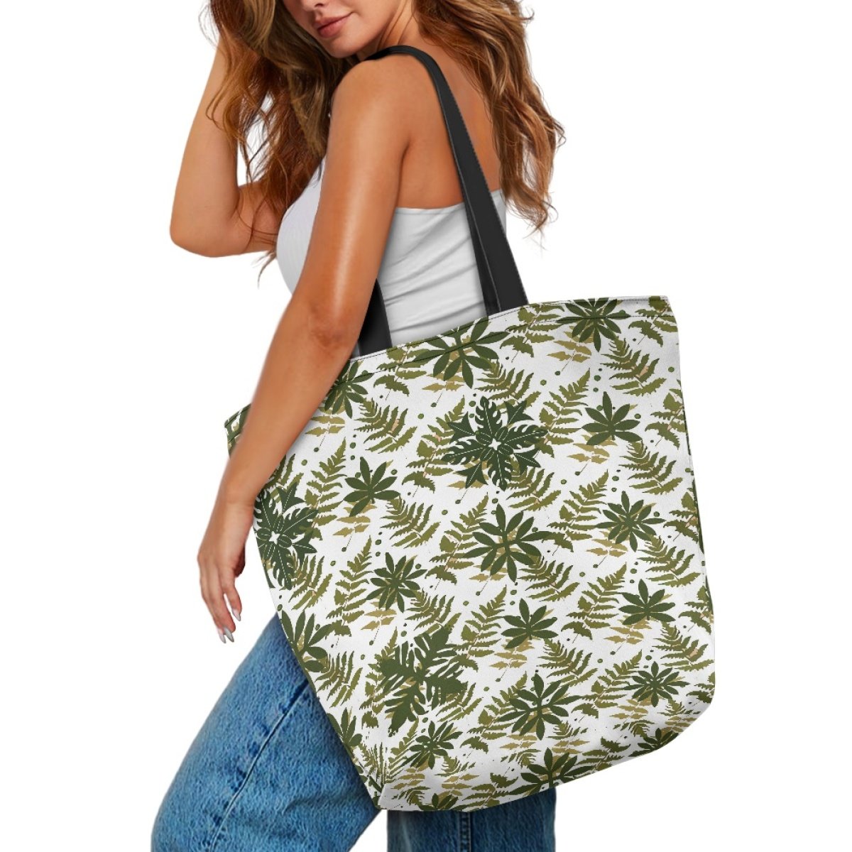 Trending Products Custom Hawaiian Fabrics Pattern Specialty Shopping Bags Print On Demand Waterproof And Portable Tote Bag
