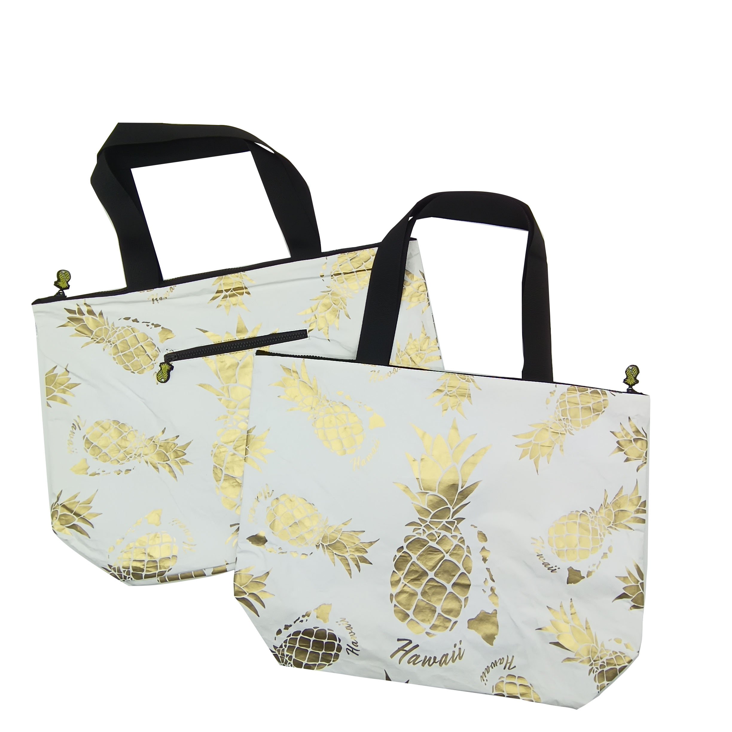 Beach Waterproof Tear Resistant Dupont Paper Shopper Zipper Shopping Coated Tyvek Tote Bag