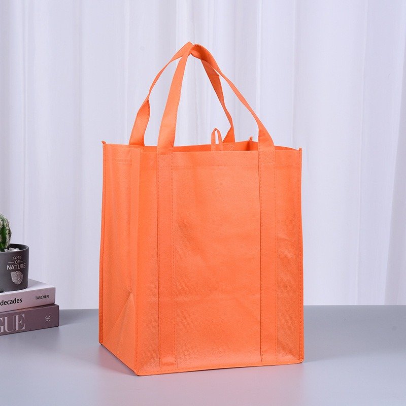 Promotional non woven supermarket grocery bag Eco-friendly reusable packaging shopping tote bags custom printed Logo wholesale