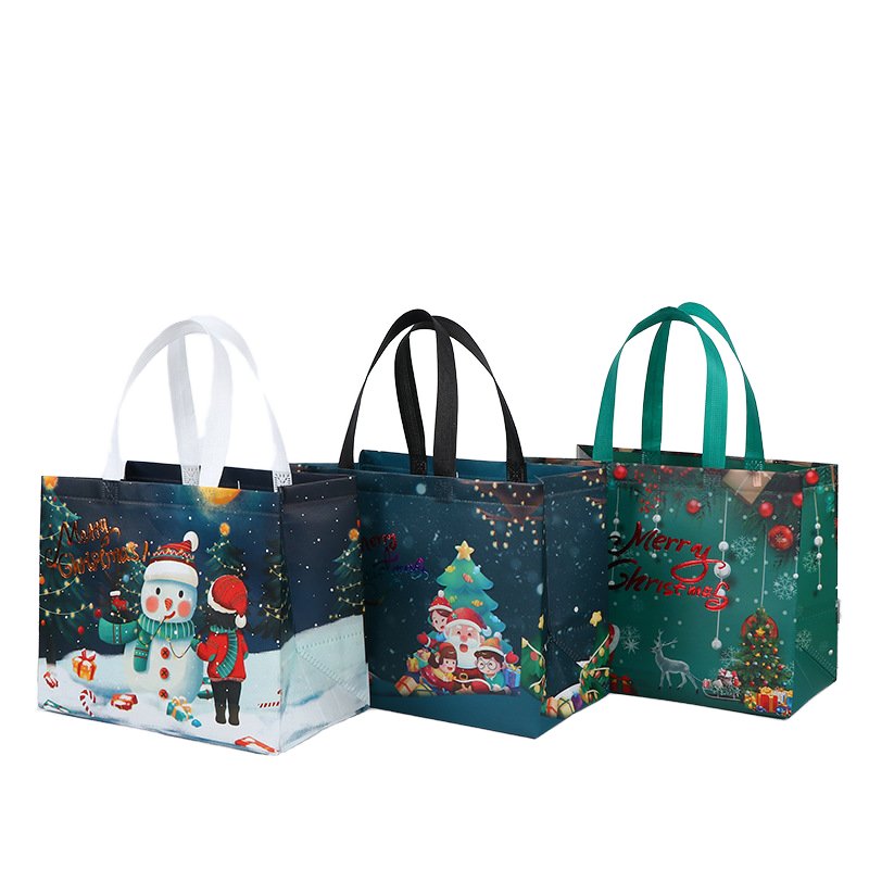 Christmas Gift Bags Manufacturers Wholesale Non-Woven Tote shopping Bag support Custom