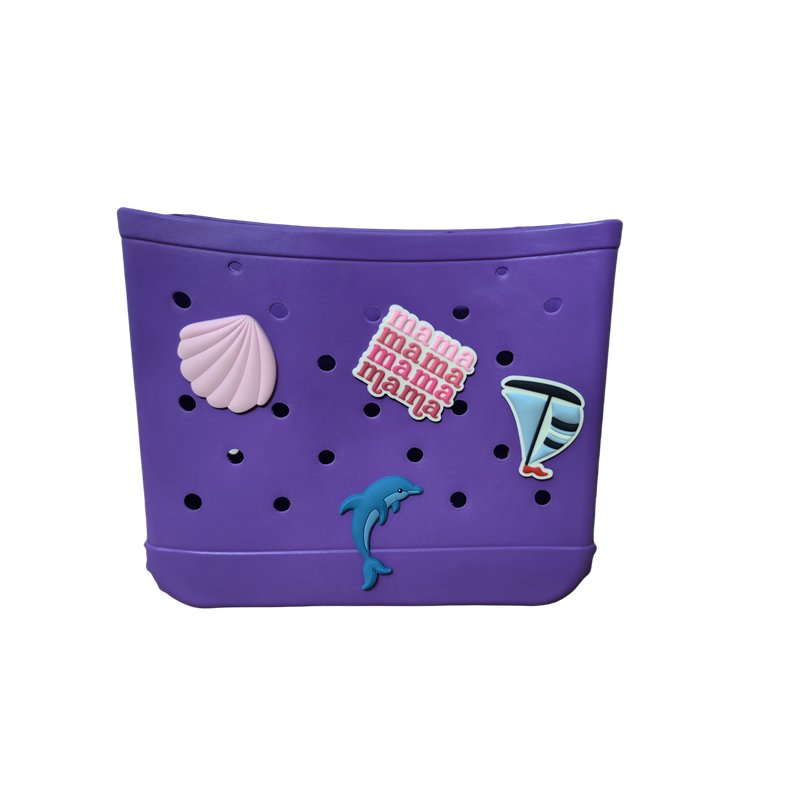 Factory Wholesale Summer Rubber Customized Logo Eva Hand bag Women Fashion Shopping Waterproof Beach Bag