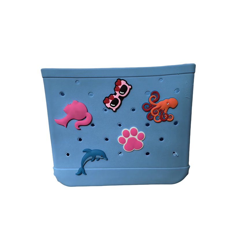 Factory Wholesale Summer Rubber Customized Logo Eva Hand bag Women Fashion Shopping Waterproof Beach Bag