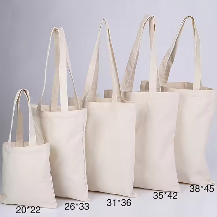 Custom Thin Thick Black Reusable Cotton Blank Sublimation Full Color Printed Folding Zipper Shopping Canvas Tote Bags Gift