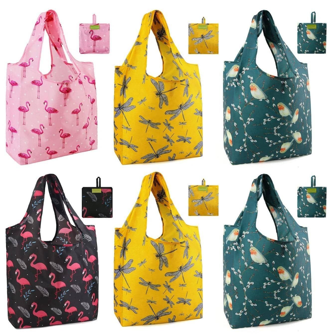 Wholesale recycle rpet polyester foldable shopping bag, Grocery bags Reusable Waterproof Foldable Zipper Closure/