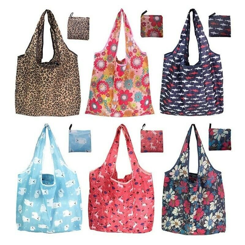 Wholesale recycle rpet polyester foldable shopping bag, Grocery bags Reusable Waterproof Foldable Zipper Closure/
