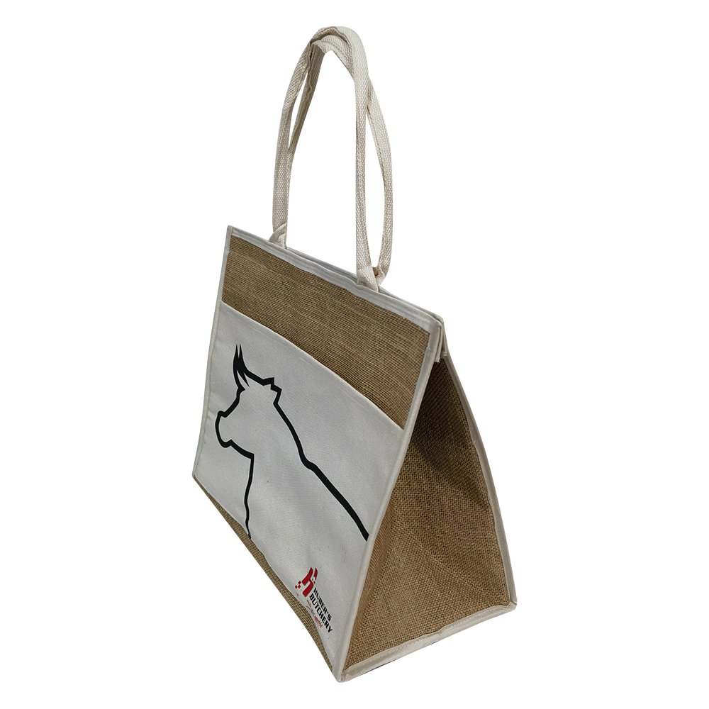 Custom Beach Trips Reusable Aluminum Foil Sealable Jute Tote Insulated Cooler Shopping Bags For Food