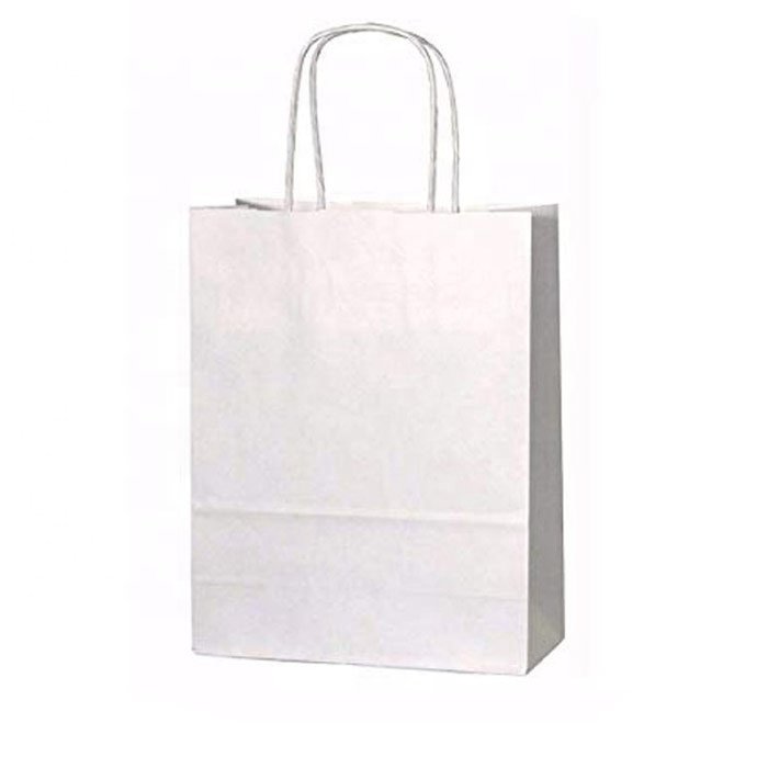 Custom Logo Wholesale Grocery Food Fruit Packing Bag Brown Kraft Paper Gift Bag with Handle Item Industrial Surface Packaging