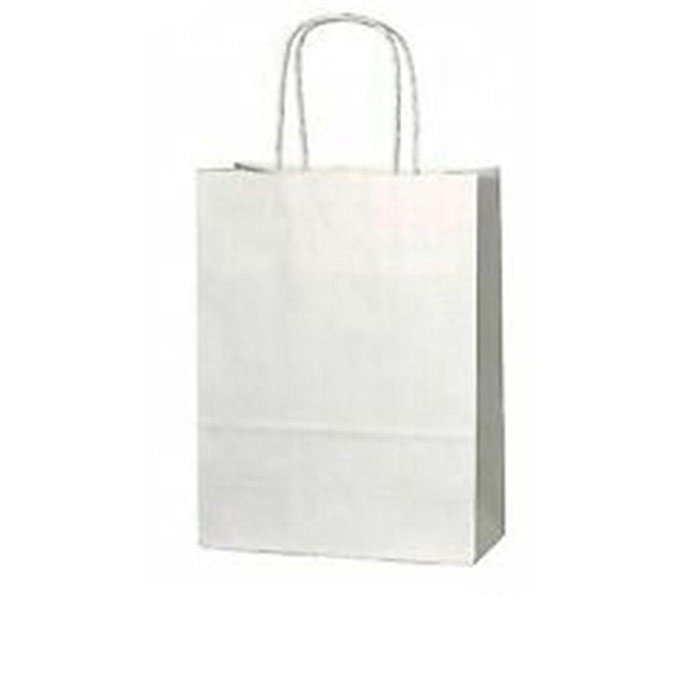 Custom Logo Wholesale Grocery Food Fruit Packing Bag Brown Kraft Paper Gift Bag with Handle Item Industrial Surface Packaging