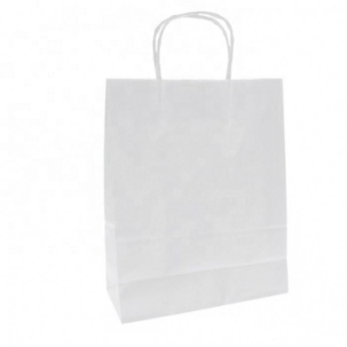 Custom Logo Wholesale Grocery Food Fruit Packing Bag Brown Kraft Paper Gift Bag with Handle Item Industrial Surface Packaging