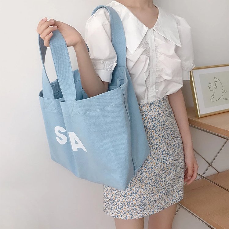 Custom Printed Shopping Canvas Tote Bags Accept Customized Logo Customized Color Grocery Organic Cotton Bag