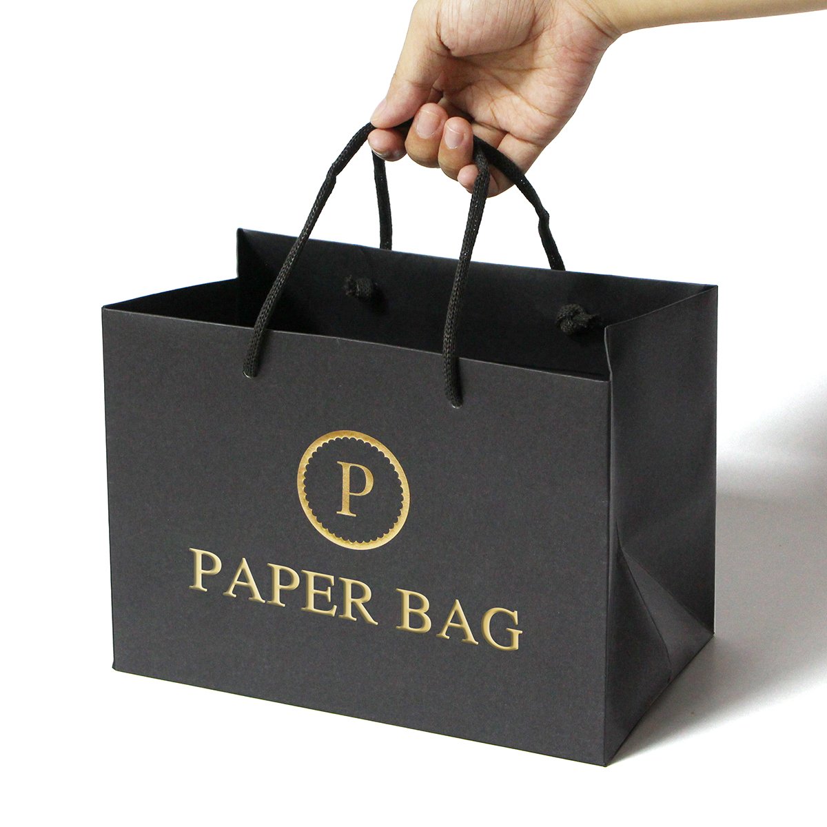 custom large clothes packaging kraft bag wholesale design CMYK logo paper bag OEM cheap shopping bag with handle