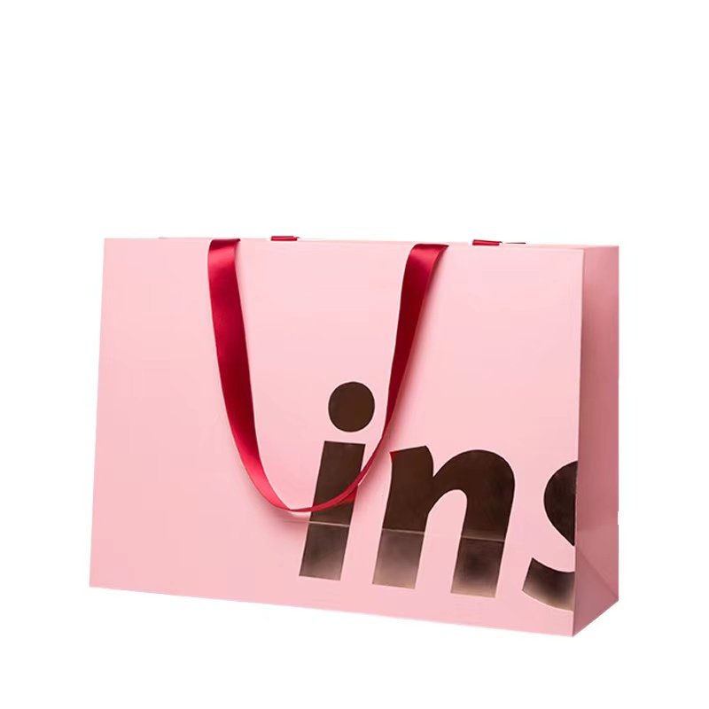 Custom Products Boutique Carrier Bags Bolsas Packaging Bag Foldable Reusable Paperbag Paper Shopping Bag With Logo