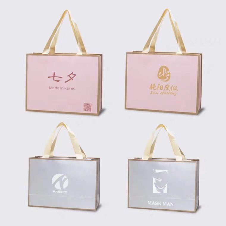 Custom Products Boutique Carrier Bags Bolsas Packaging Bag Foldable Reusable Paperbag Paper Shopping Bag With Logo
