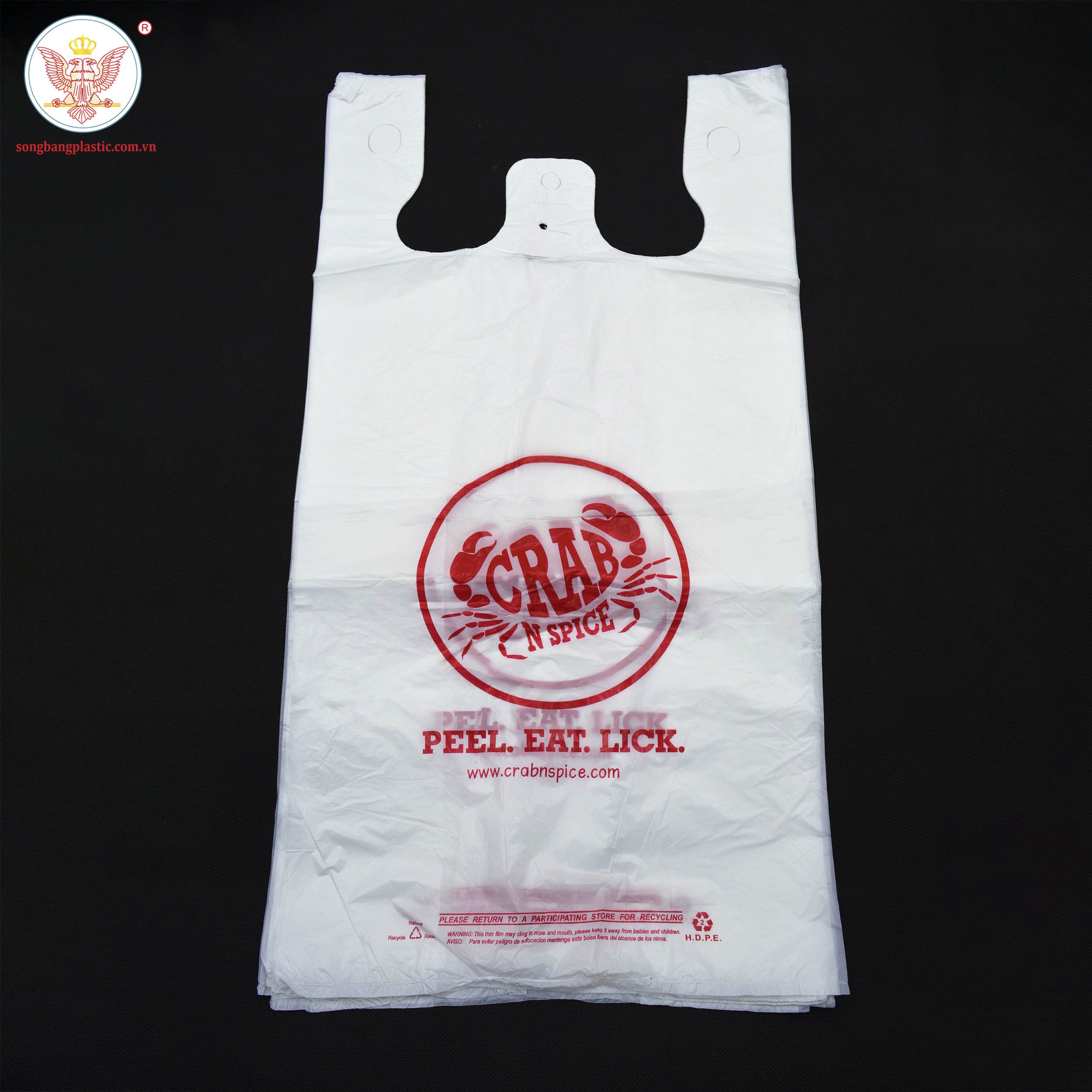 Wholesale Custom Size White Plastic Vest Carrier Shopping Bags with Printed Logo Factory Price Packaging Usage
