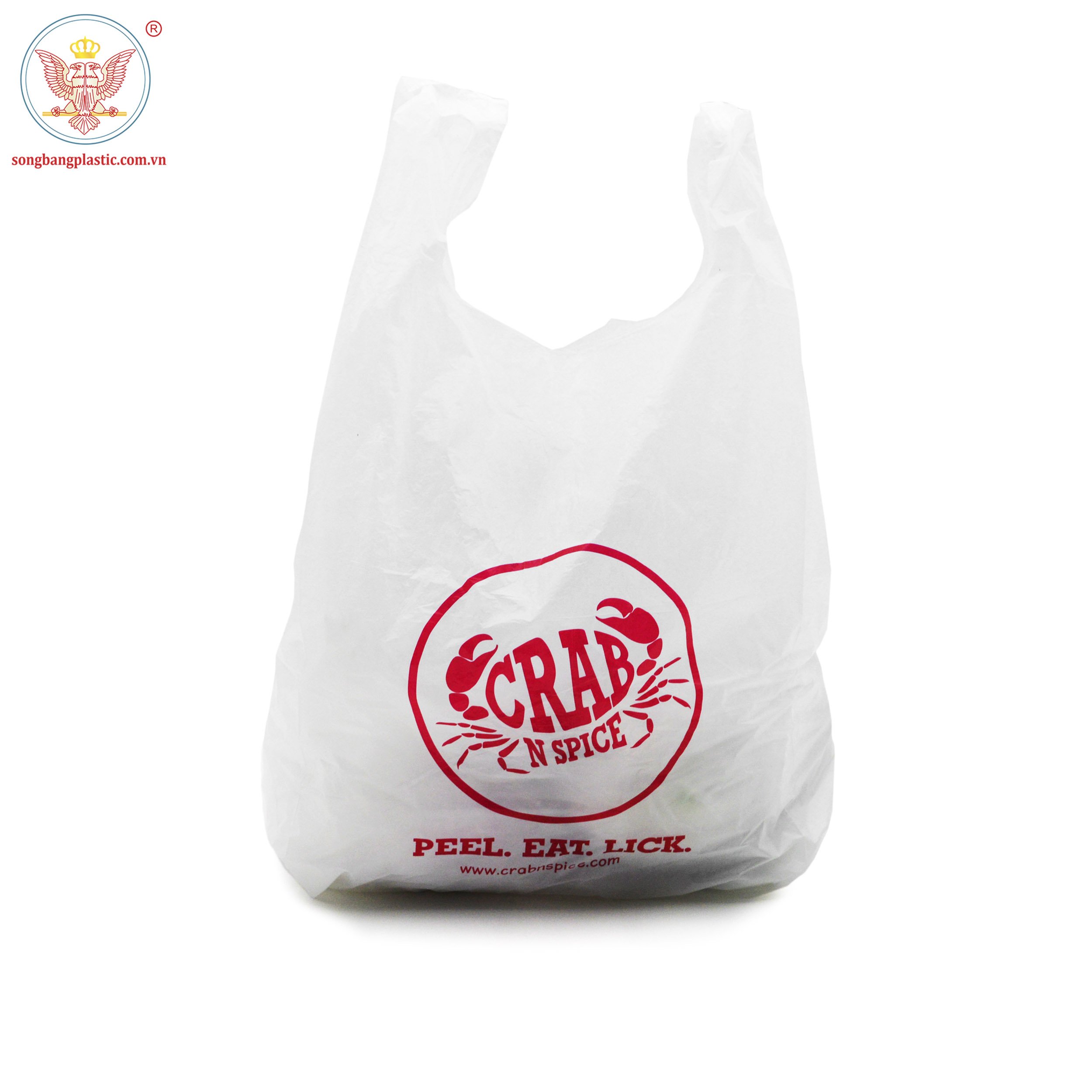Wholesale Custom Size White Plastic Vest Carrier Shopping Bags with Printed Logo Factory Price Packaging Usage