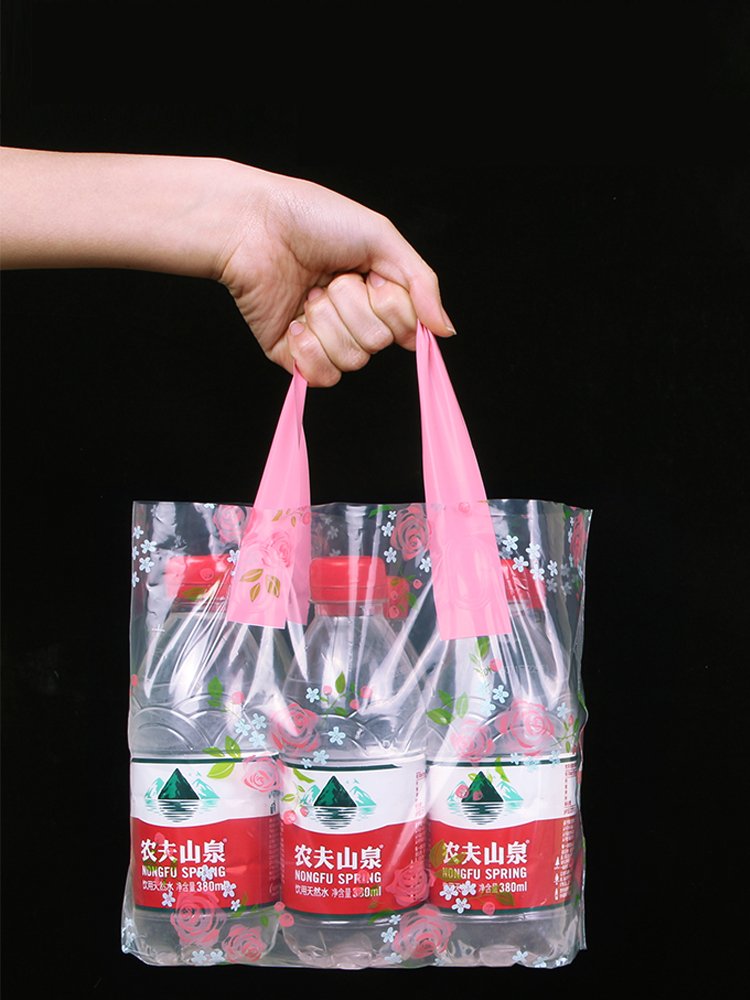 Customizable Reusable Eco-Friendly PE Plastic Tote Bag with Tote Handle Die Cut Packaging for Clothes Shopping Bag Logo Shops