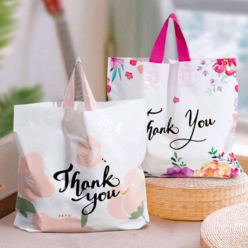 New Models Printing Handbag Gift Shopping Bags Clothing Thickening Durable Plastic Horizontal Style Portable Packaging hand Bag