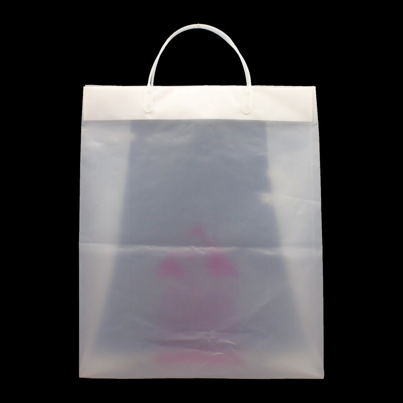 Wholesale Translucent Plastic Retail Bags Handle PE Shopping Bag