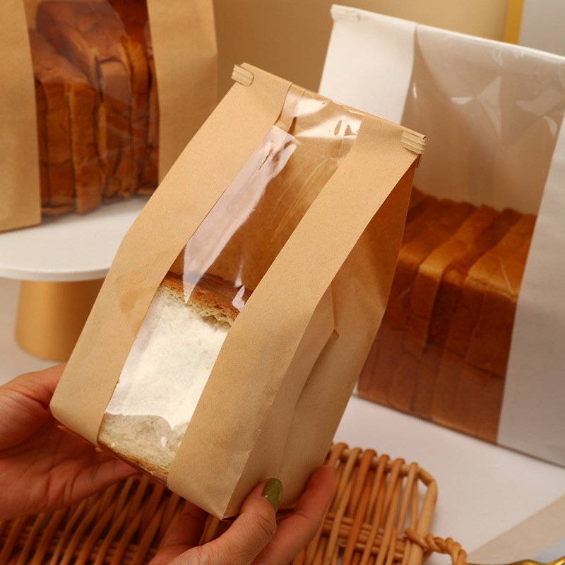 Custom bread plastic bag baget bread bag design bread packing unprinted bags