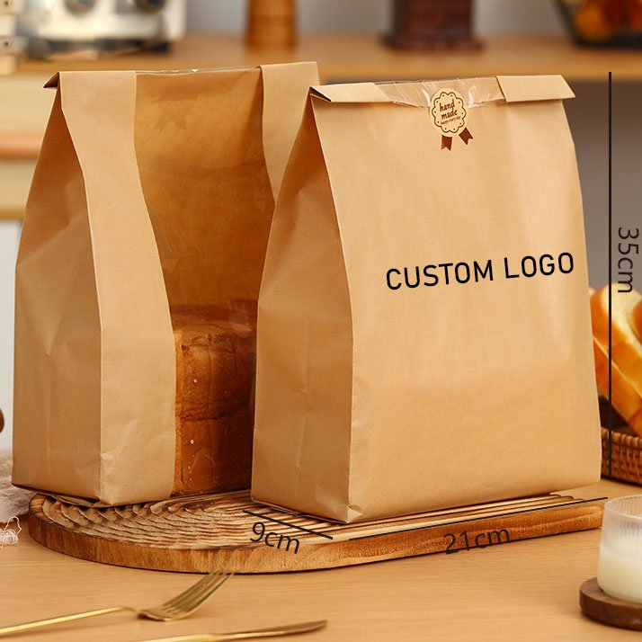 Custom bread plastic bag baget bread bag design bread packing unprinted bags