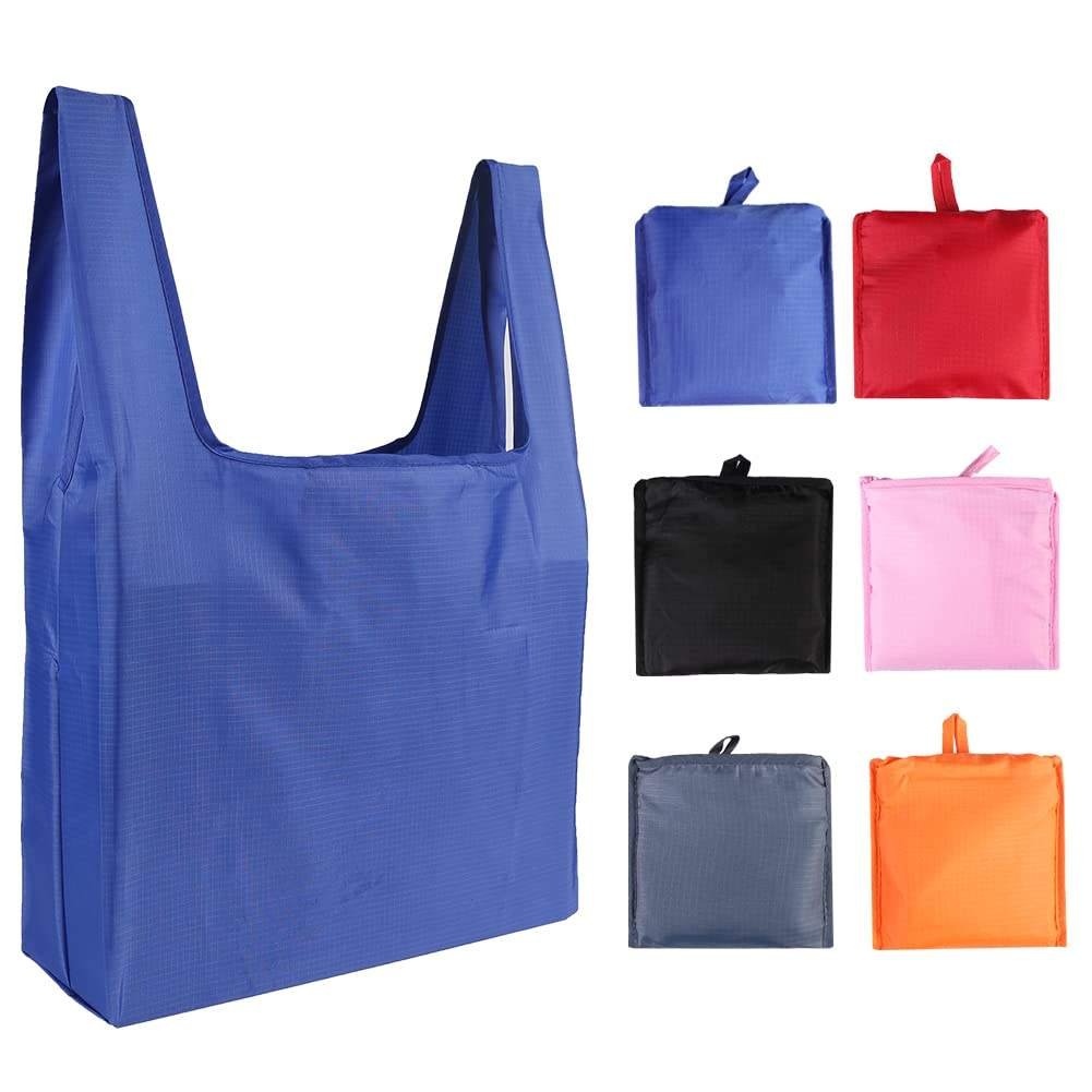 Reusable Grocery Shopping Bags Foldable Shopping Bags Grocery Tote with Attached Pouch Machine Washable Eco Friendly