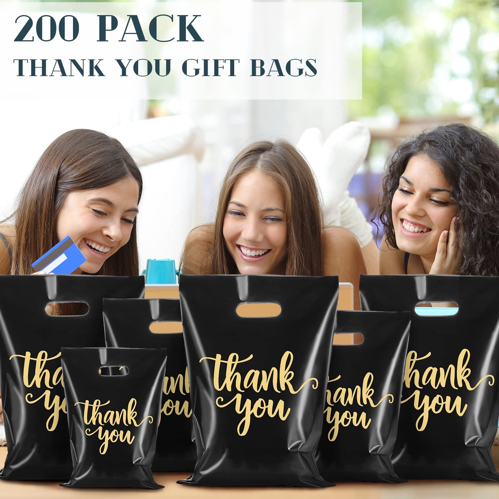 Custom Plastic Shopping Bag Die Cut Plastic Bags For Business Small Merchandise Thank You Shopping Bags Manufacture Retail