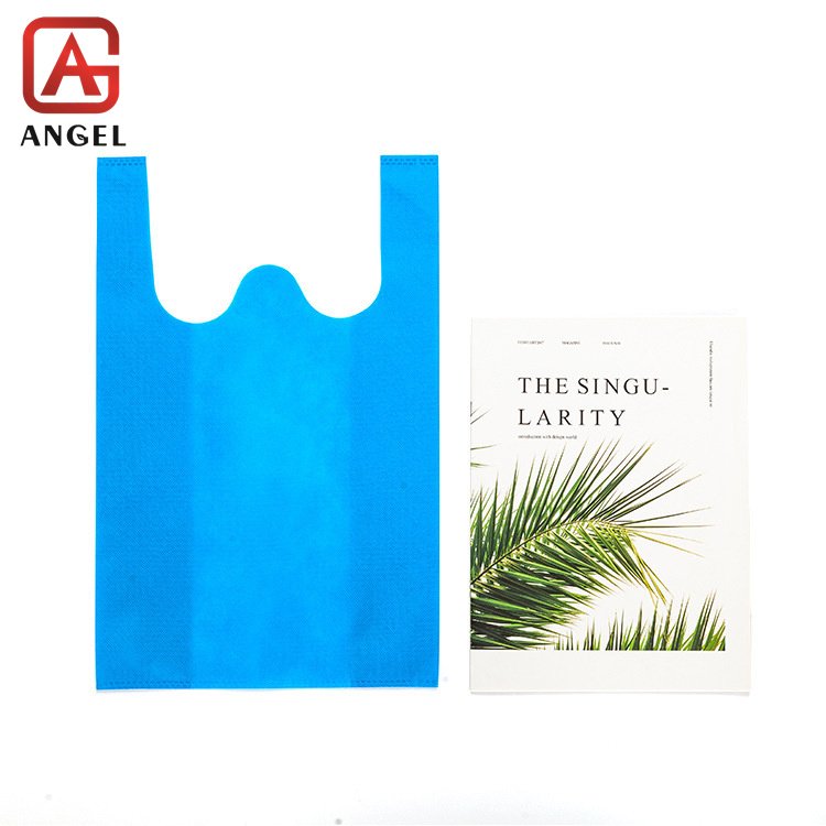 Hot Sale Customized Color Bag Wholesale Recycled Nonwoven W-Cut Shopping Bag