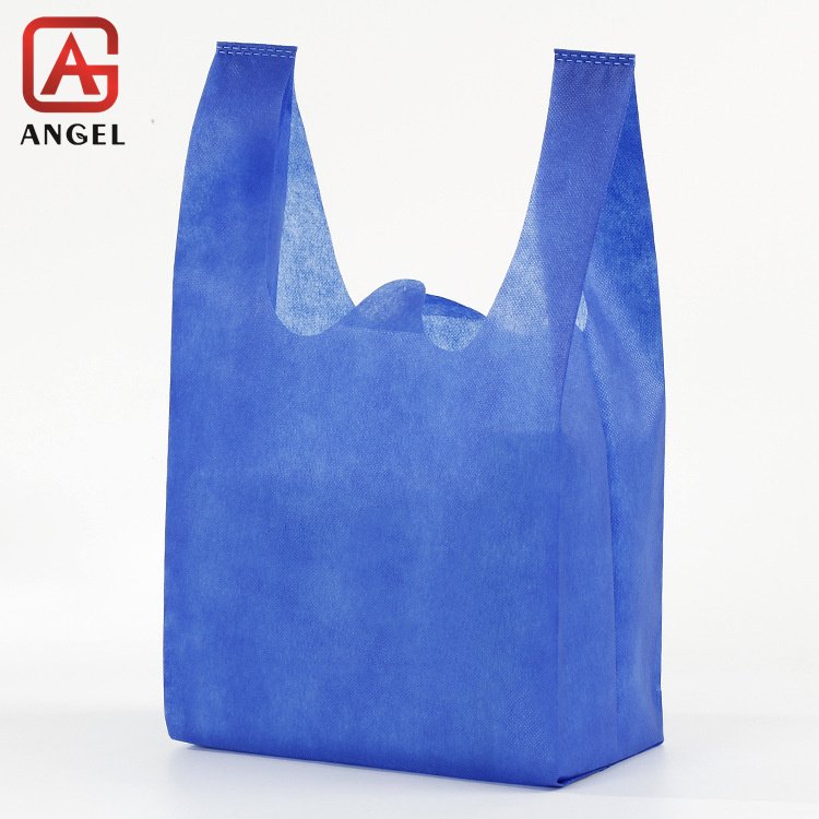 Hot Sale Customized Color Bag Wholesale Recycled Nonwoven W-Cut Shopping Bag