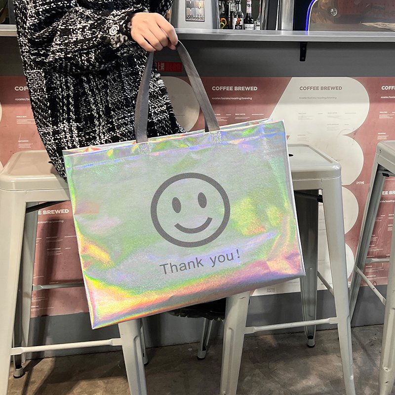 Wholesale Price Custom Printed Recycle Reusable PP Laminated Non Woven Tote Shopping Bags Non Woven Shopping Bag 33*27*12cm