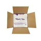 Plastic WhiteThank You T-Shirt Bags,1/6 Size Flower Design Reusable Recyclable Shopping Bags
