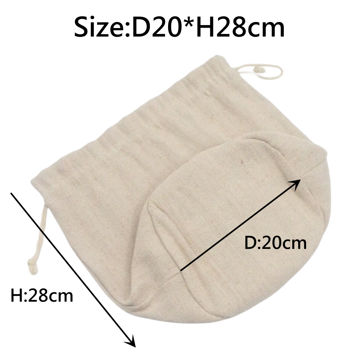 Eco-friendly Cotton and Linen Blended Drawstring Bag Recycled Cotton String Bag Sustainable Fabric Promotional Sting Bag
