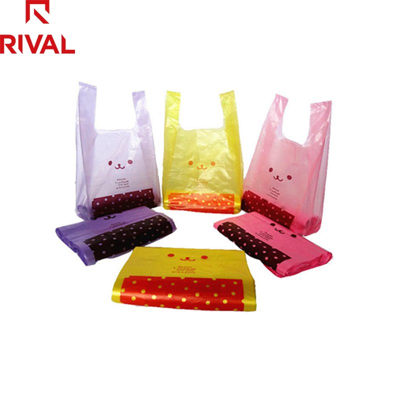 Hot Sale good price reusable thank you t shirt shopping bags
