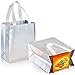 Glossy Reusable Grocery Bags, Non-woven Tote Shopping Bag with Handle, Bridesmaid Bags Stylish Foldable Gift Bag Goodie Bag