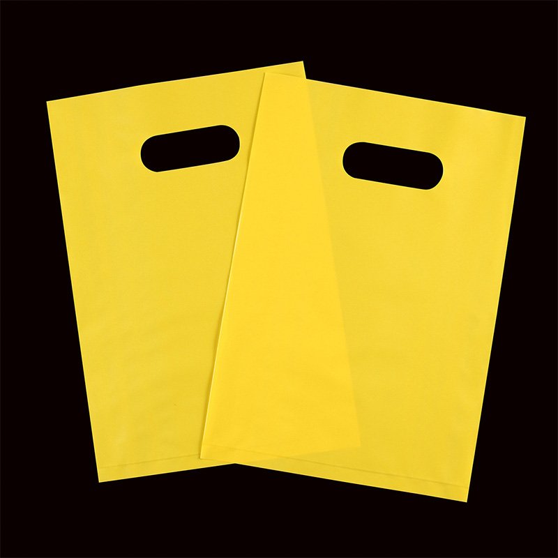 Custom Logo Size Printed Plastic Handle Die Cut Plastic Bag Biodegradable Plastic Shopping Bag