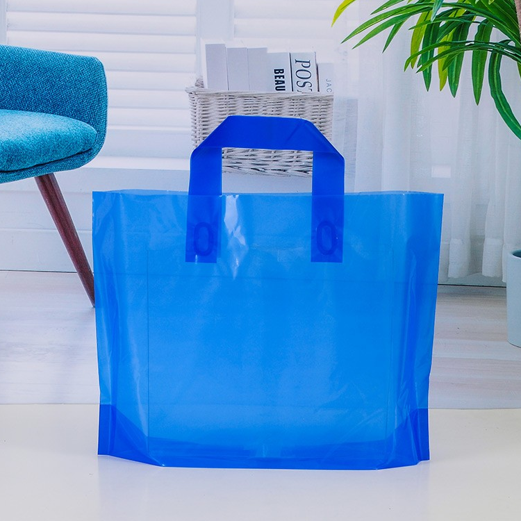 Supplier Die Cut Black Plastic Shopping Bag With Handle Grocery Shopping Plastic Bags For Supermarket