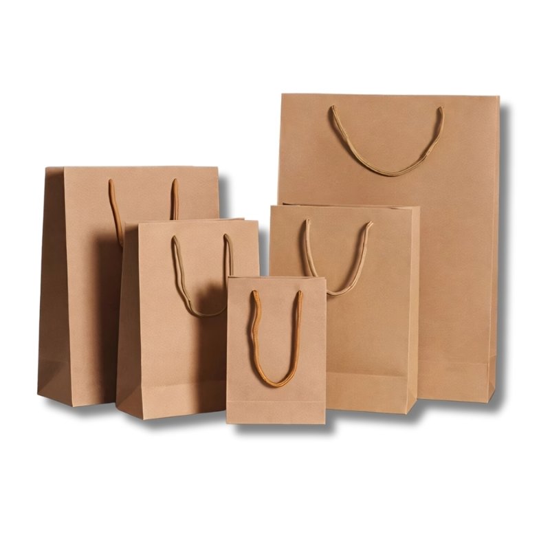Wholesale Thickening White Brown Gift Craft Shopping Paper Bag Handles Custom Cardboard Clothing Packing Kraft Paper Bag