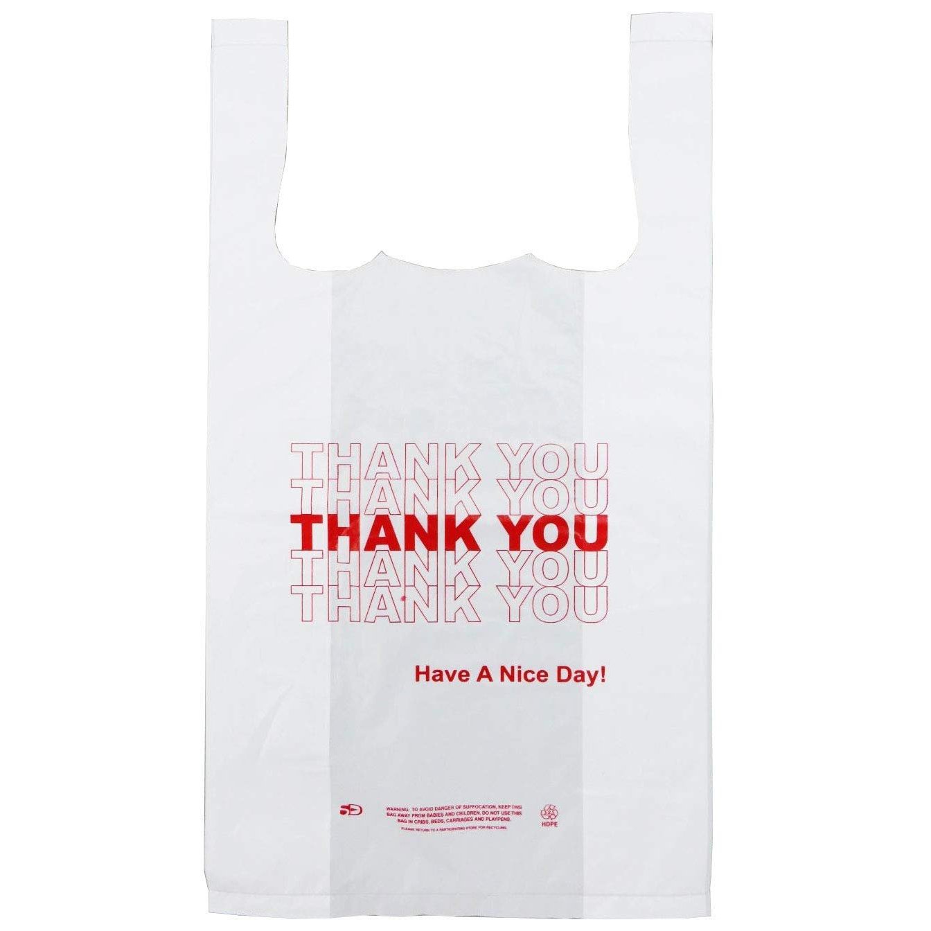 MU HDPE LDPE Manufacturer Thank You Bags Custom Plastic Shopping Bag T-shirt Plastic Bags With Logos