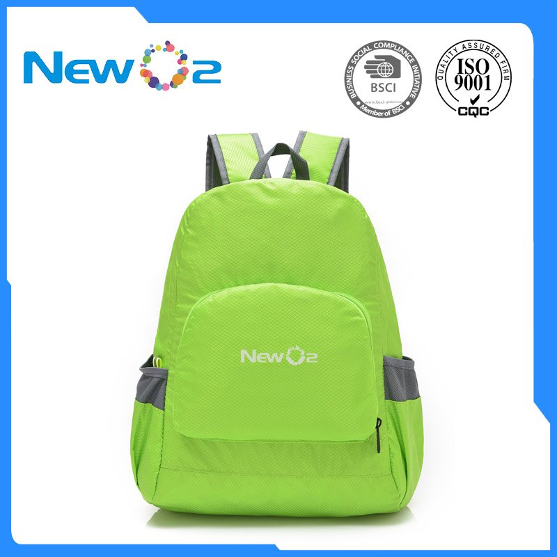 Wholesale Waterproof Cheaper Small Quantities Custom Logo Lightweight Nylon Daypack Foldable Shopping Backpack Bag